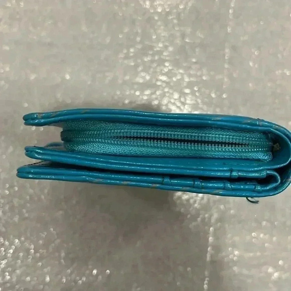 ❤️2/$30❤️Shagwear Dance Inspirational Pattern  Zipper Wallet Blue Faux Leather - Picture 5 of 7